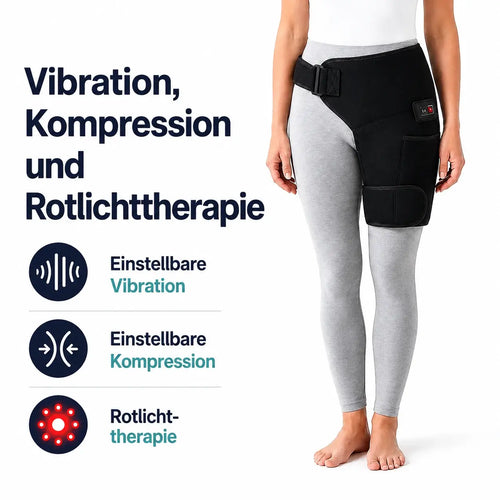4-in-1 Wärmegürtel mit Rotlicht & Vibration