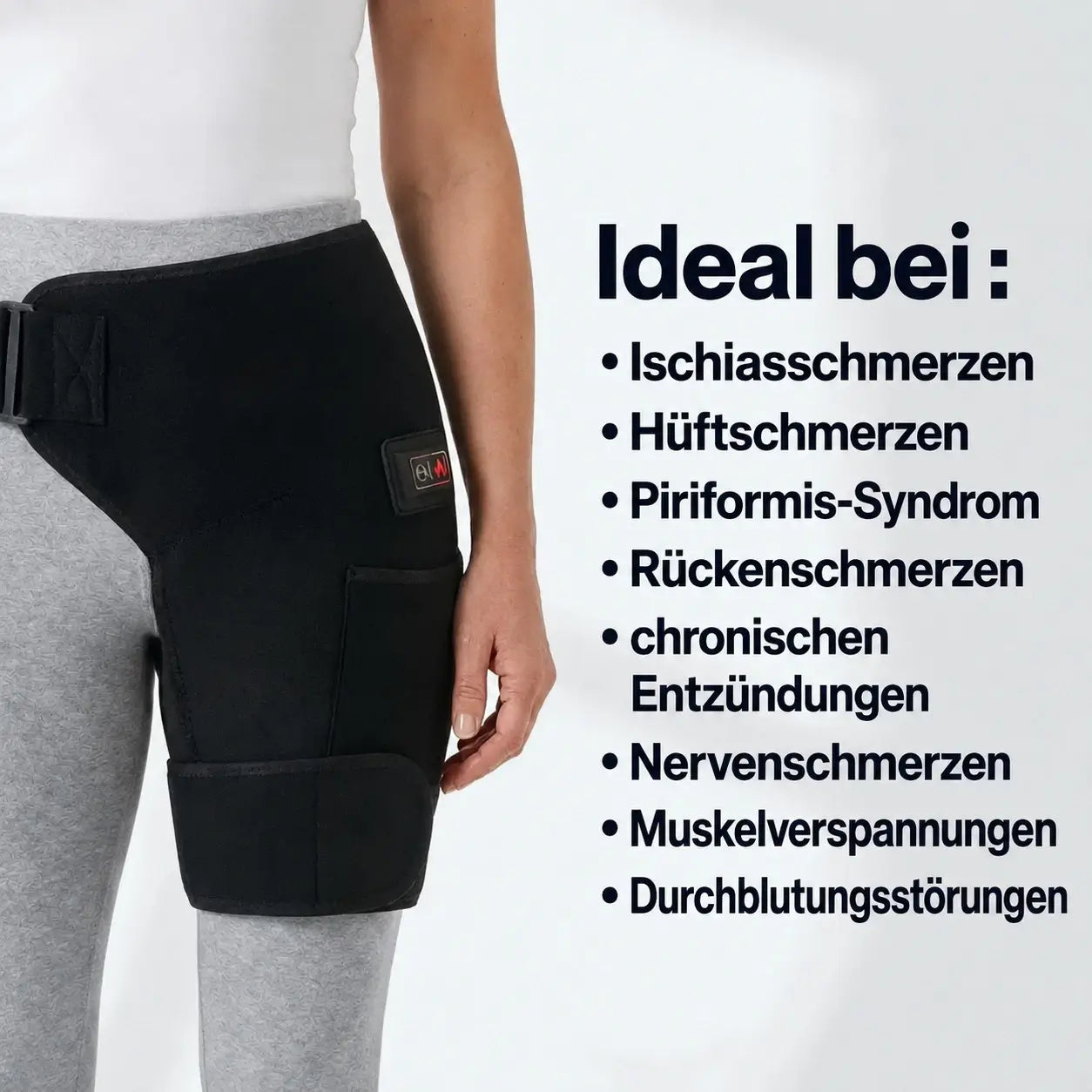 4-in-1 Wärmegürtel mit Rotlicht & Vibration