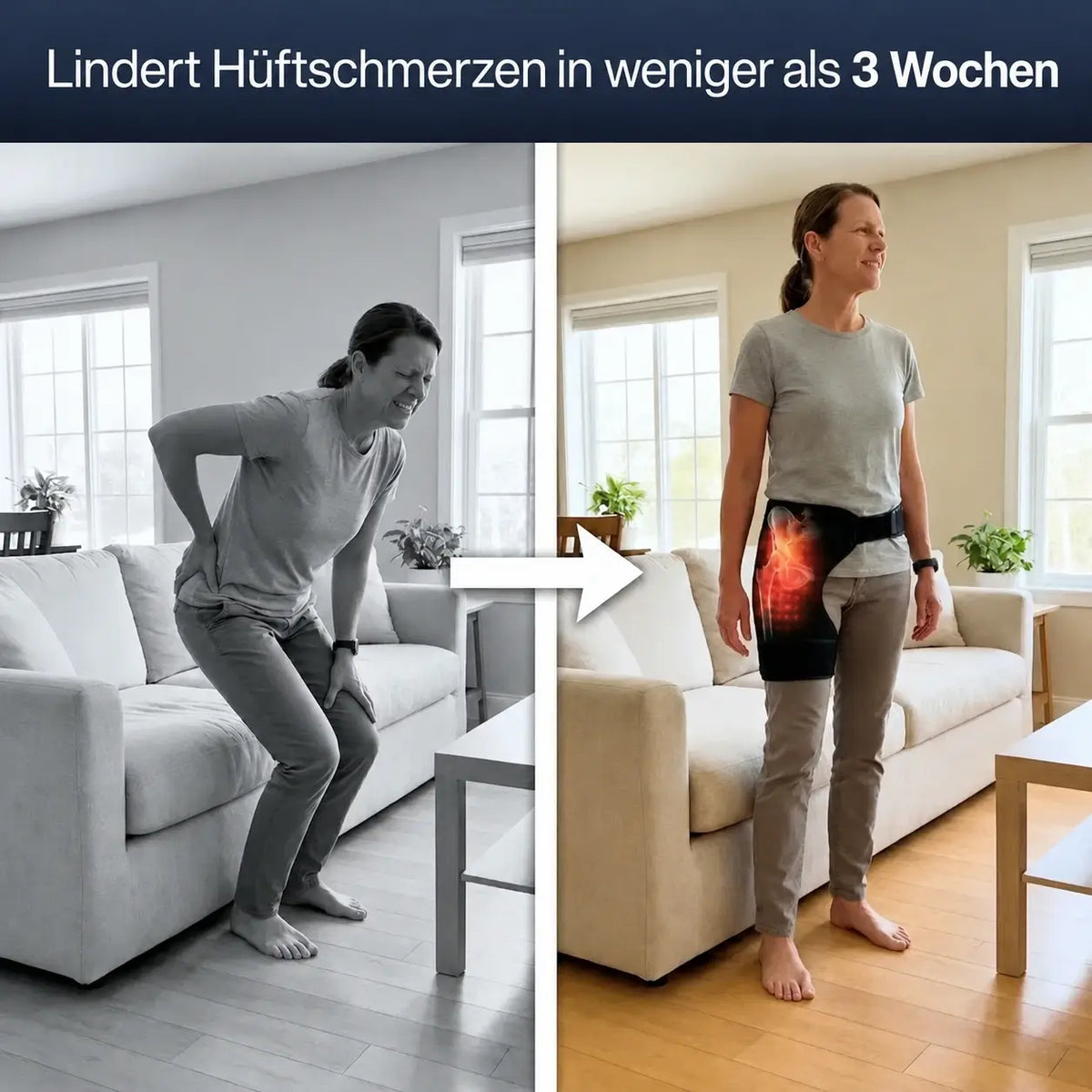 4-in-1 Wärmegürtel mit Rotlicht & Vibration